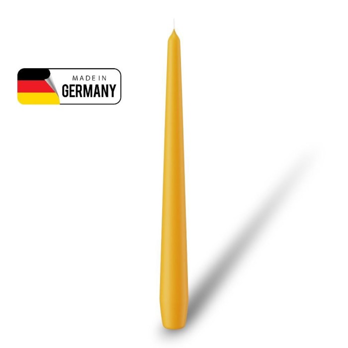 CANDELA CONICA 25X2.5CM GIALLO OCRA